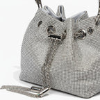 Rhinestone Crystal-Embellished Mini Evening Clutch