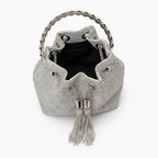 Rhinestone Crystal-Embellished Mini Evening Clutch