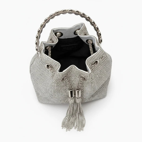 Rhinestone Crystal-Embellished Mini Evening Clutch