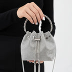 Rhinestone Crystal-Embellished Mini Evening Clutch