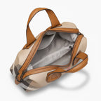 Plaid Vegan Leather Tote Bag