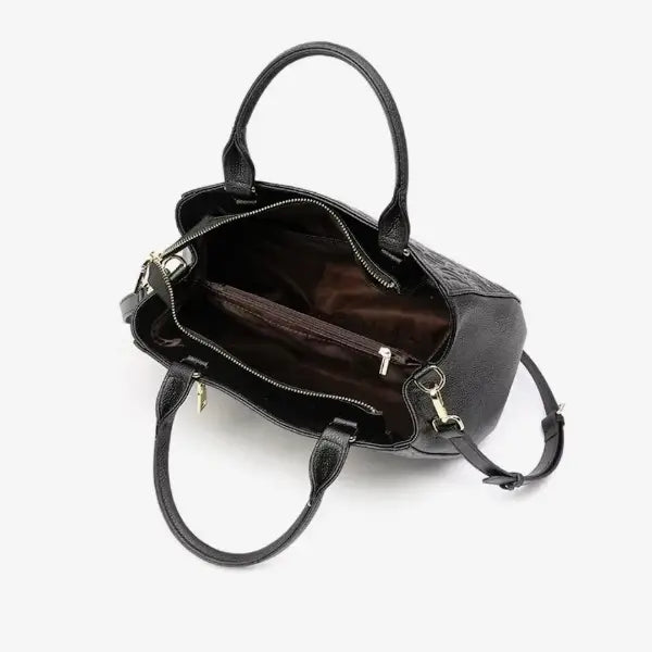 Floral Genuine Leather Large Satchel Bag