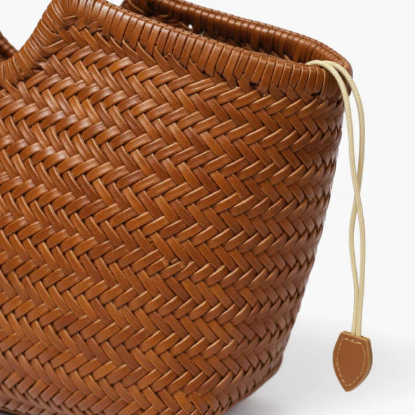 Woven Genuine Leather Tote Bag