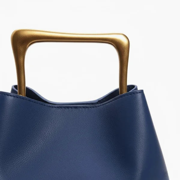 Genuine Leather Bucket Bag