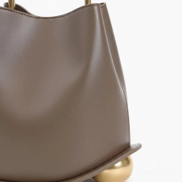 Genuine Leather Bucket Bag
