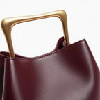 Genuine Leather Bucket Bag