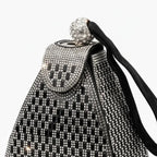 Rhinestone Crystal-Embellished Mini Evening Clutch