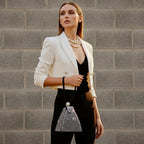 Rhinestone Crystal-Embellished Mini Evening Clutch