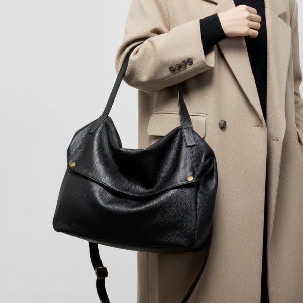 Genuine Leather Large Shoulder Bag