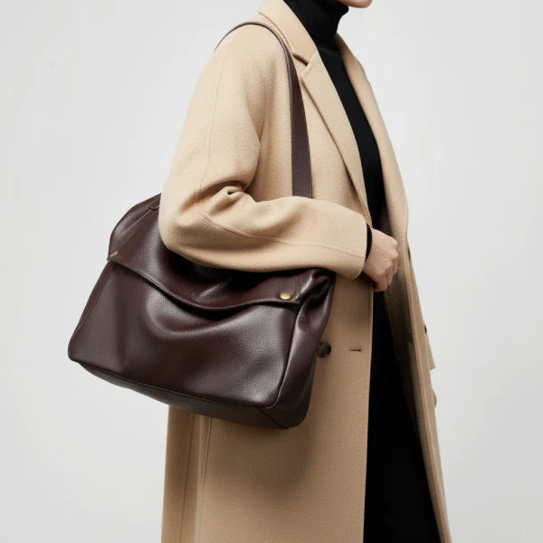 Genuine Leather Large Shoulder Bag