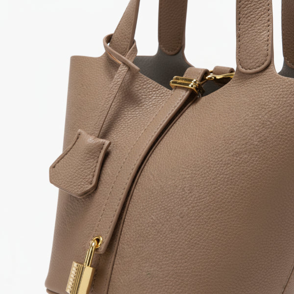 Genuine Leather Mini Bucket Bag