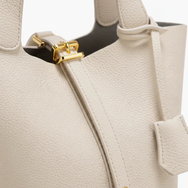 Genuine Leather Mini Bucket Bag