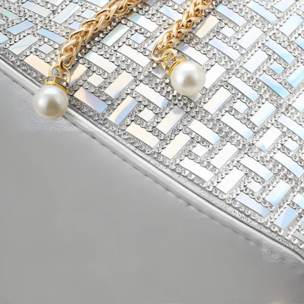 Rhinestone Crystal-Embellished Bucket Bag