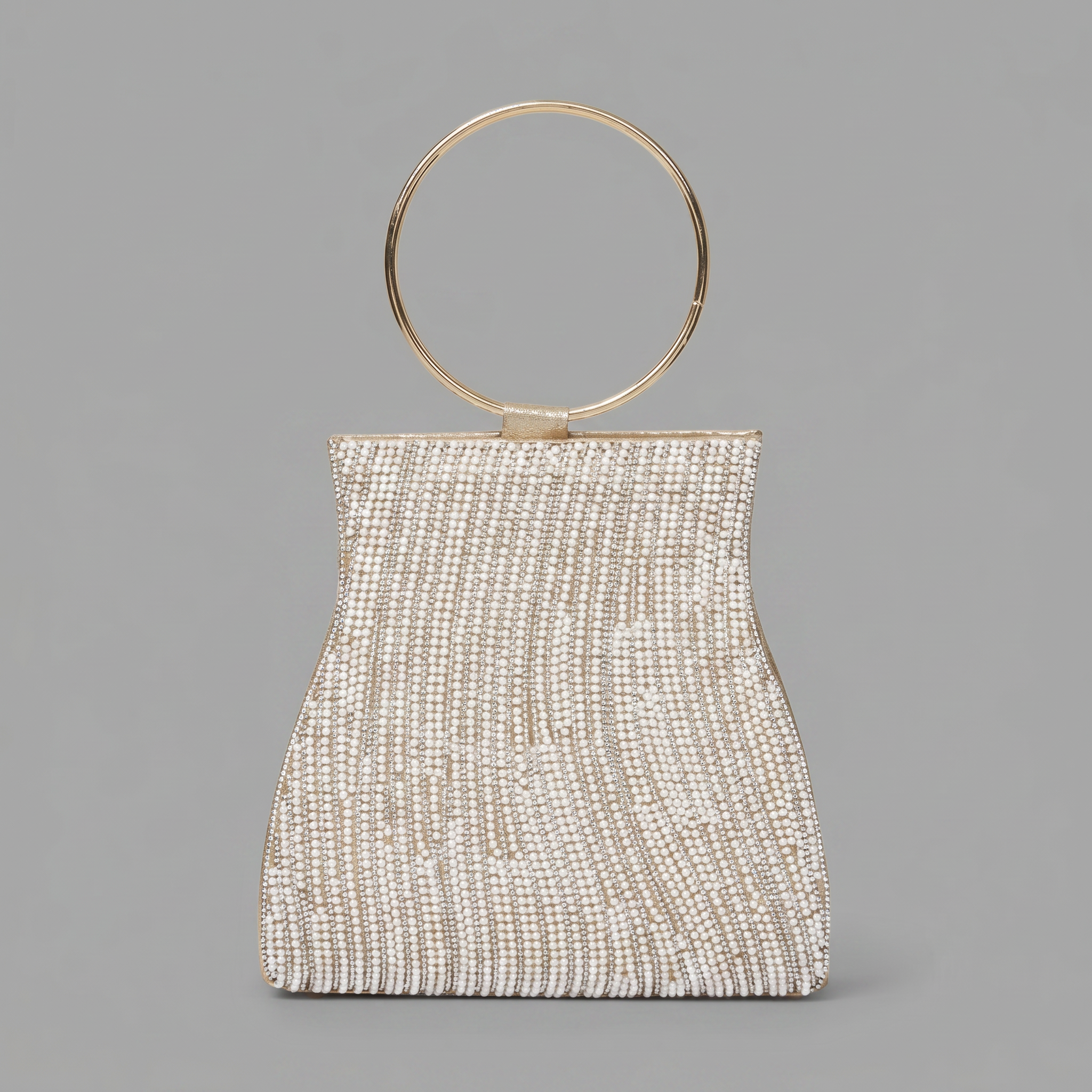 Rhinestone Crystal-Embellished Large Evening Clutch