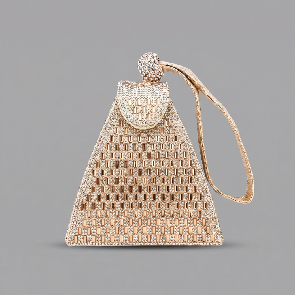 Rhinestone Crystal-Embellished Mini Evening Clutch