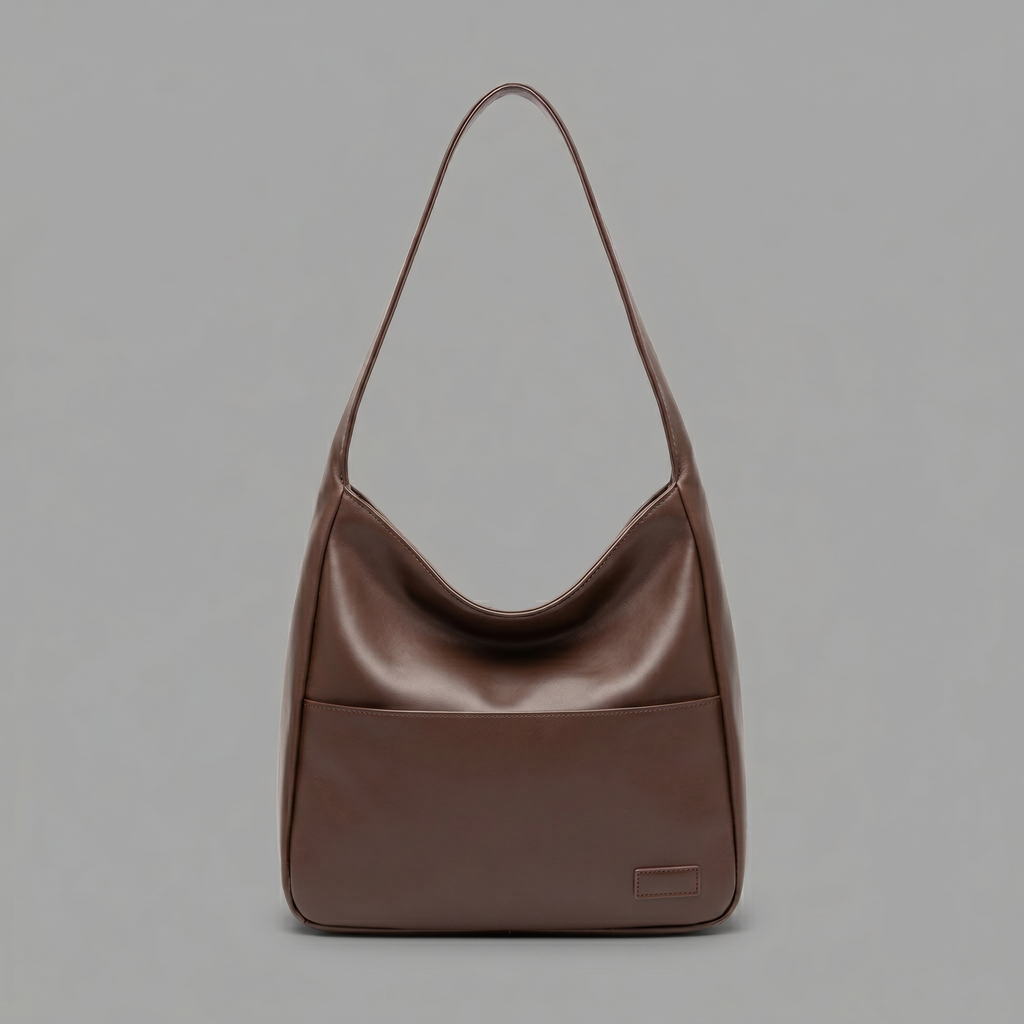 Vegan Leather Large Shoulder Bag