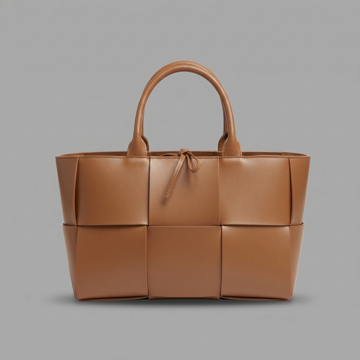 Woven Genuine Leather Large Tote Bag