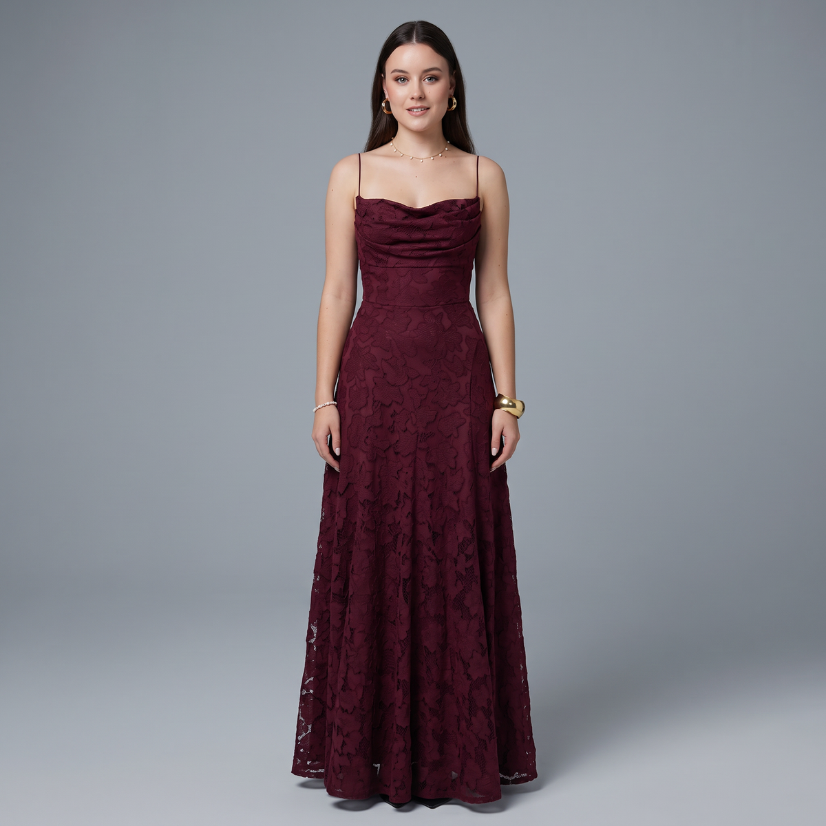 Knit Strapless A-Line Maxi Dress