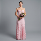 Knit Strapless A-Line Maxi Dress
