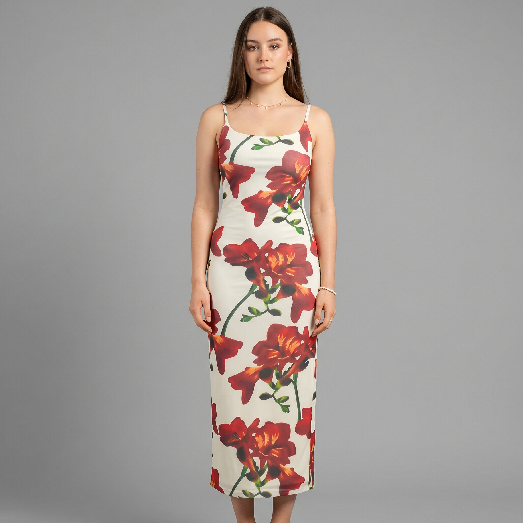 Floral Spaghetti Strap Maxi Dress