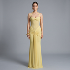 Solid Halter Bodycon Ankle-Length Dress