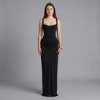 Solid Bodycon Ankle-Length Dress