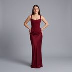 Solid Bodycon Ankle-Length Dress