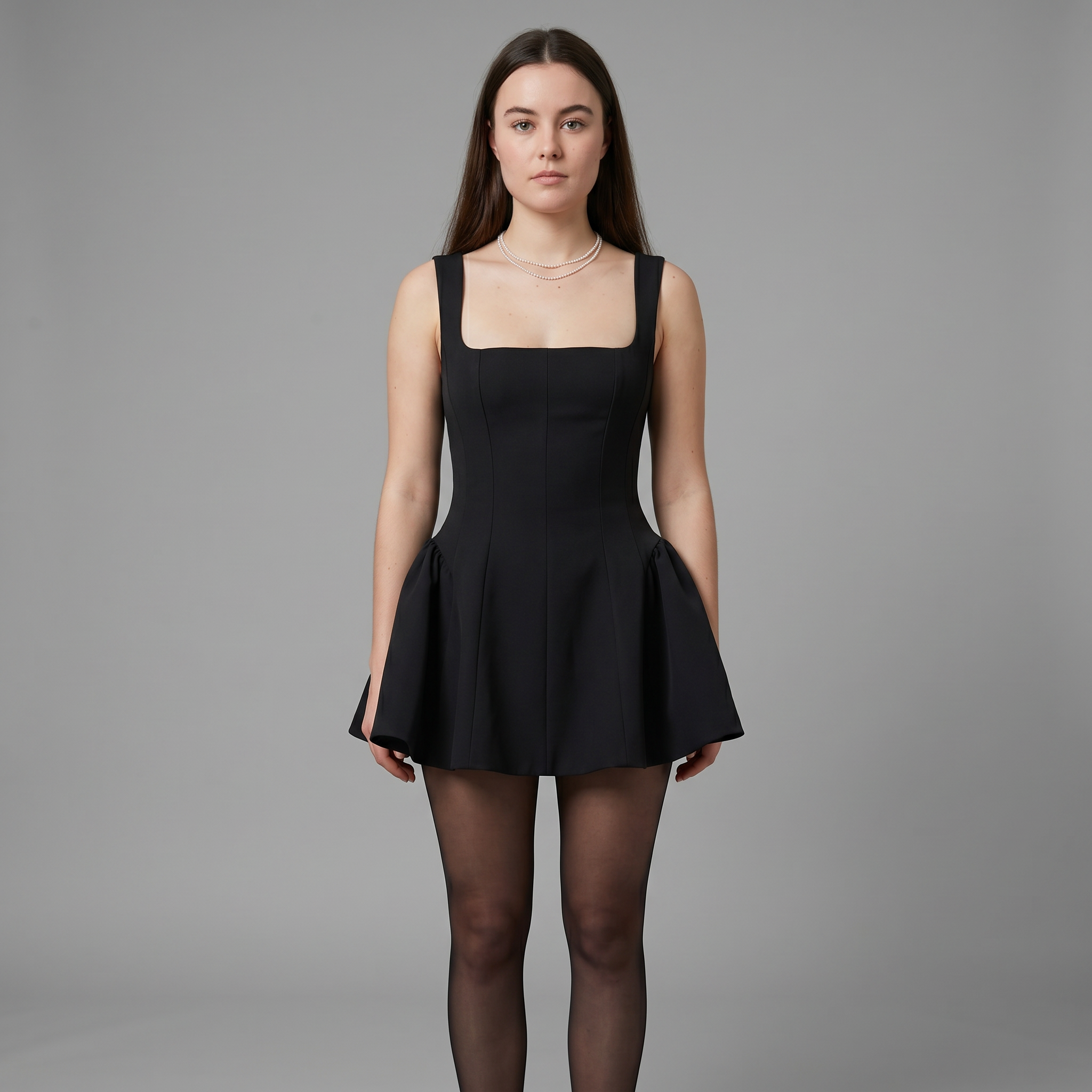 Square Neck Mini Dress