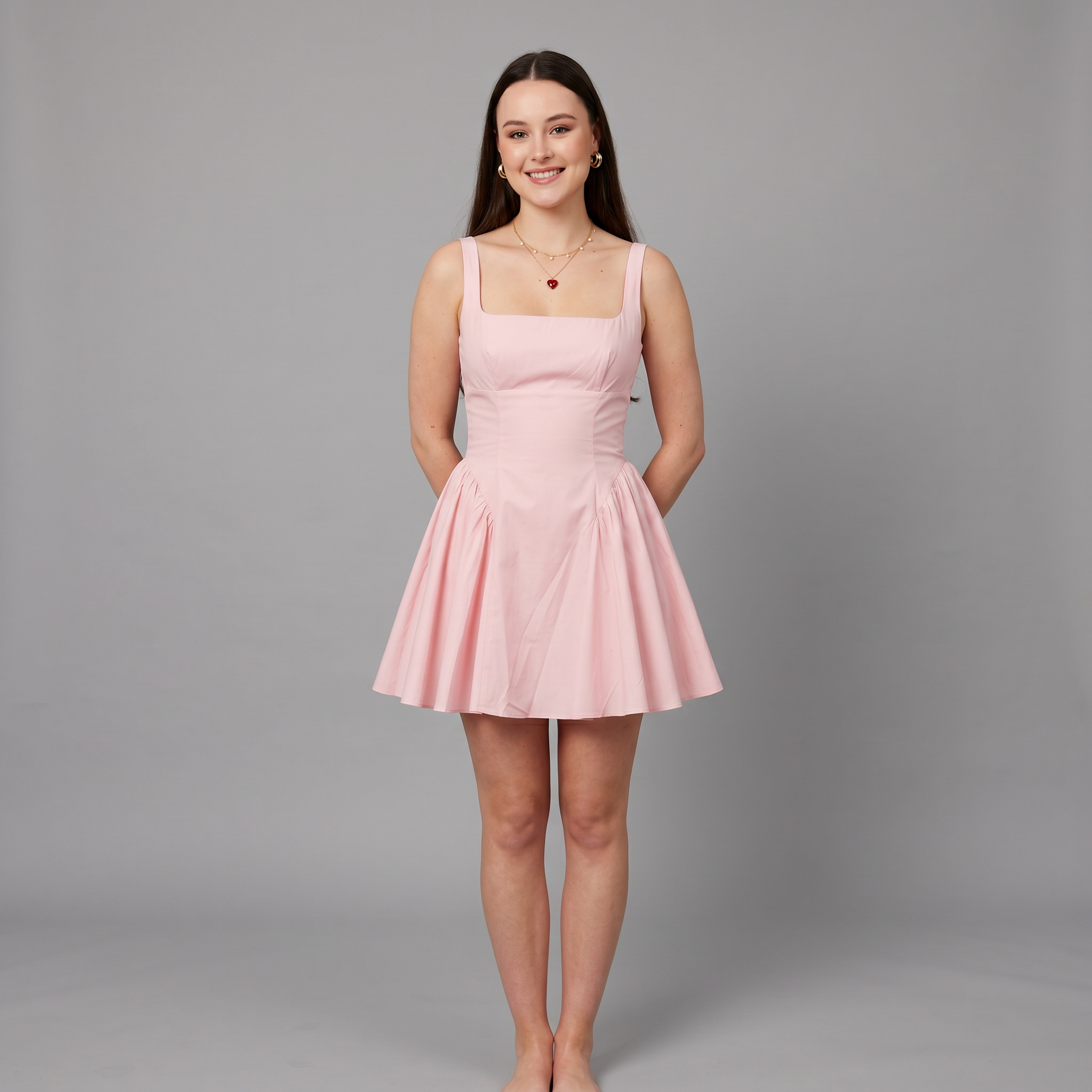 Square Neck Mini Dress