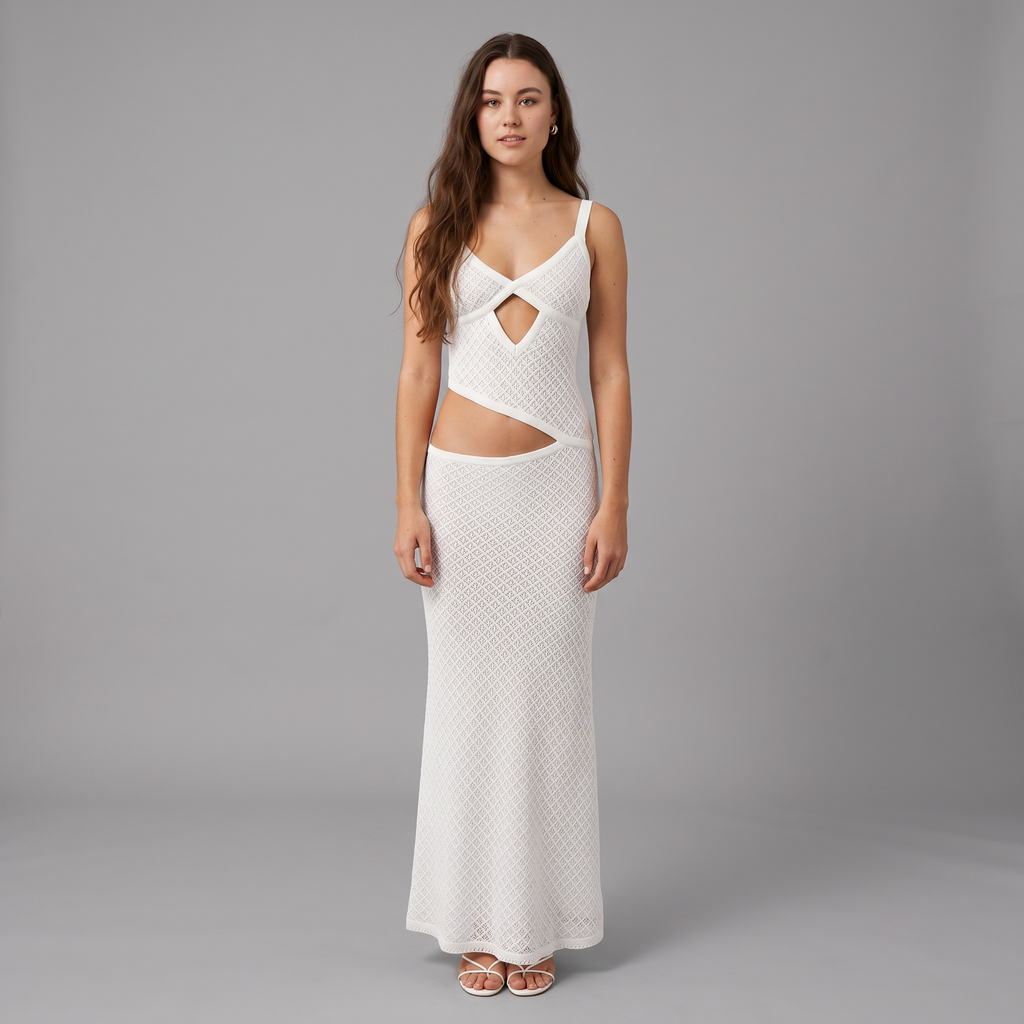 Velvet Square Neck Column Midi Dress