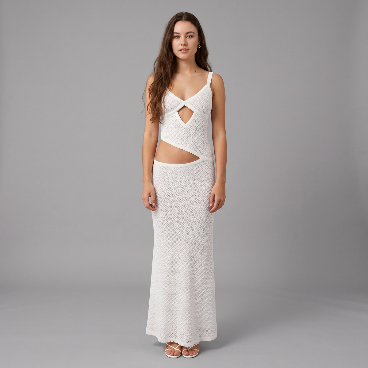Velvet Square Neck Column Midi Dress