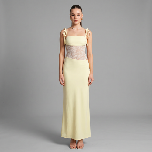Slash Neck Midi Dress
