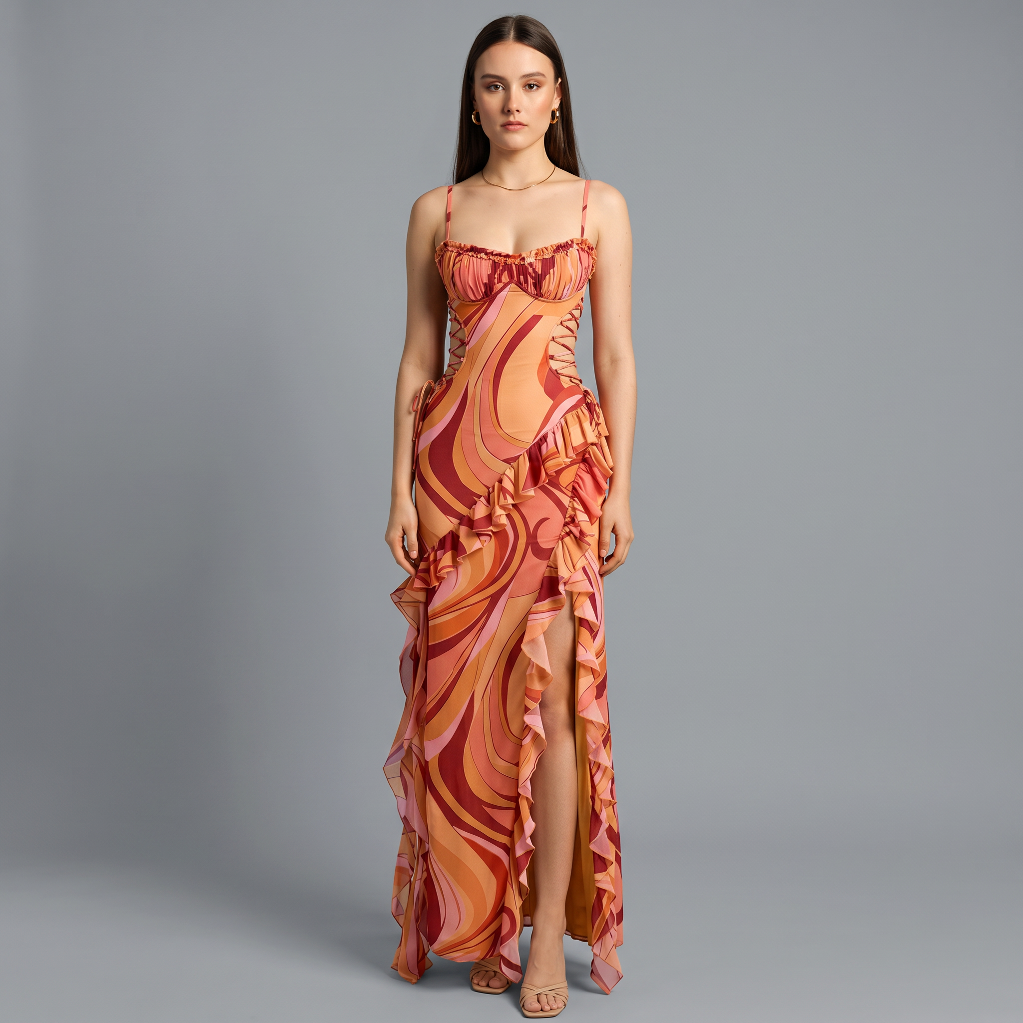 Strapless Bodycon Floor-Length Dress