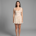Solid V-Neck Sheath Mini Dress