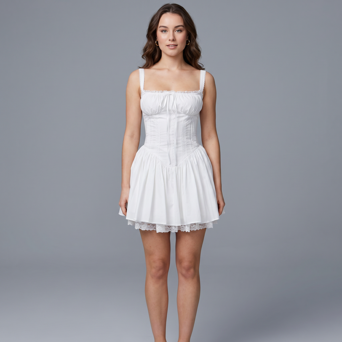 Elegant Spaghetti Strap Midi Dress