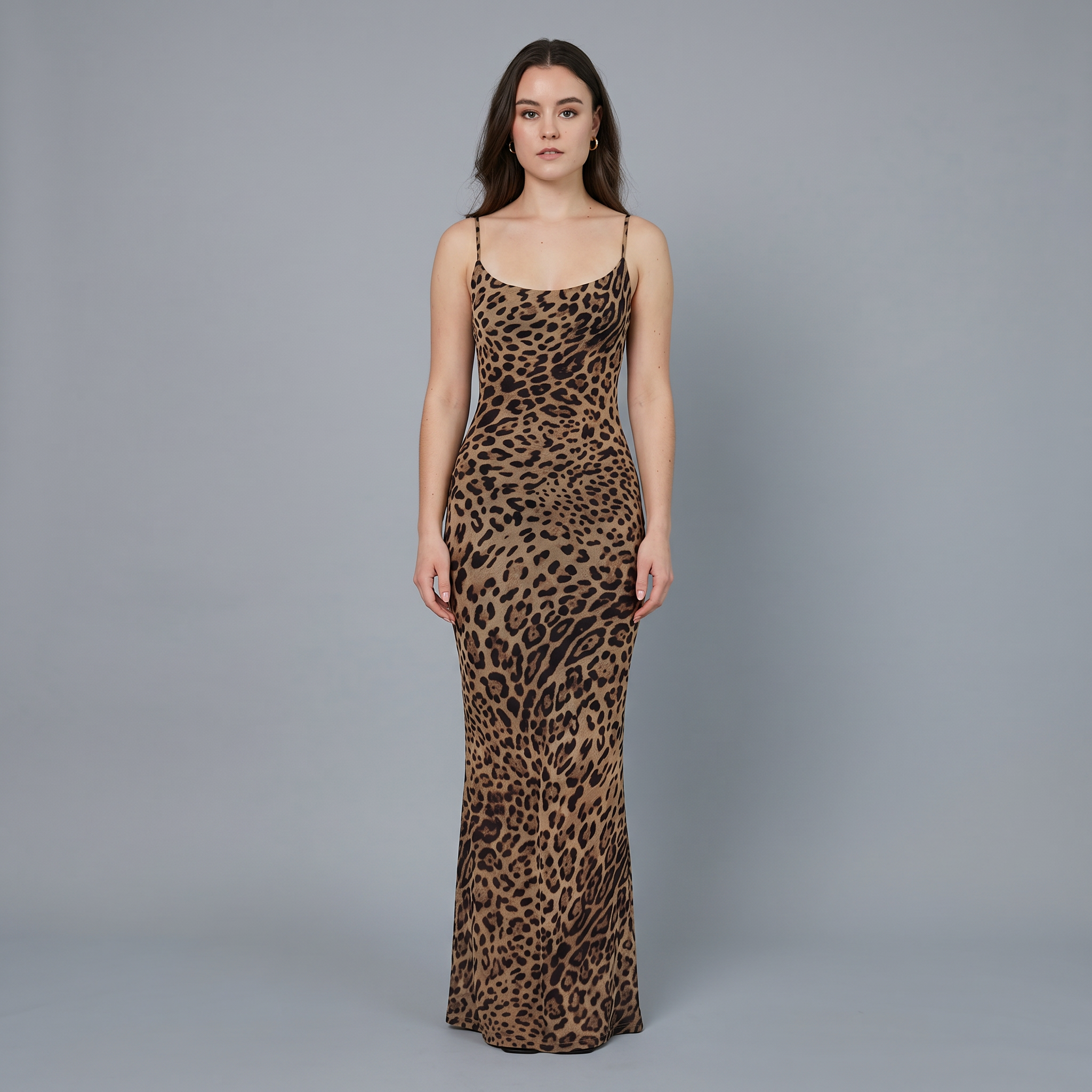 Printed Mermaid Maxi Dress