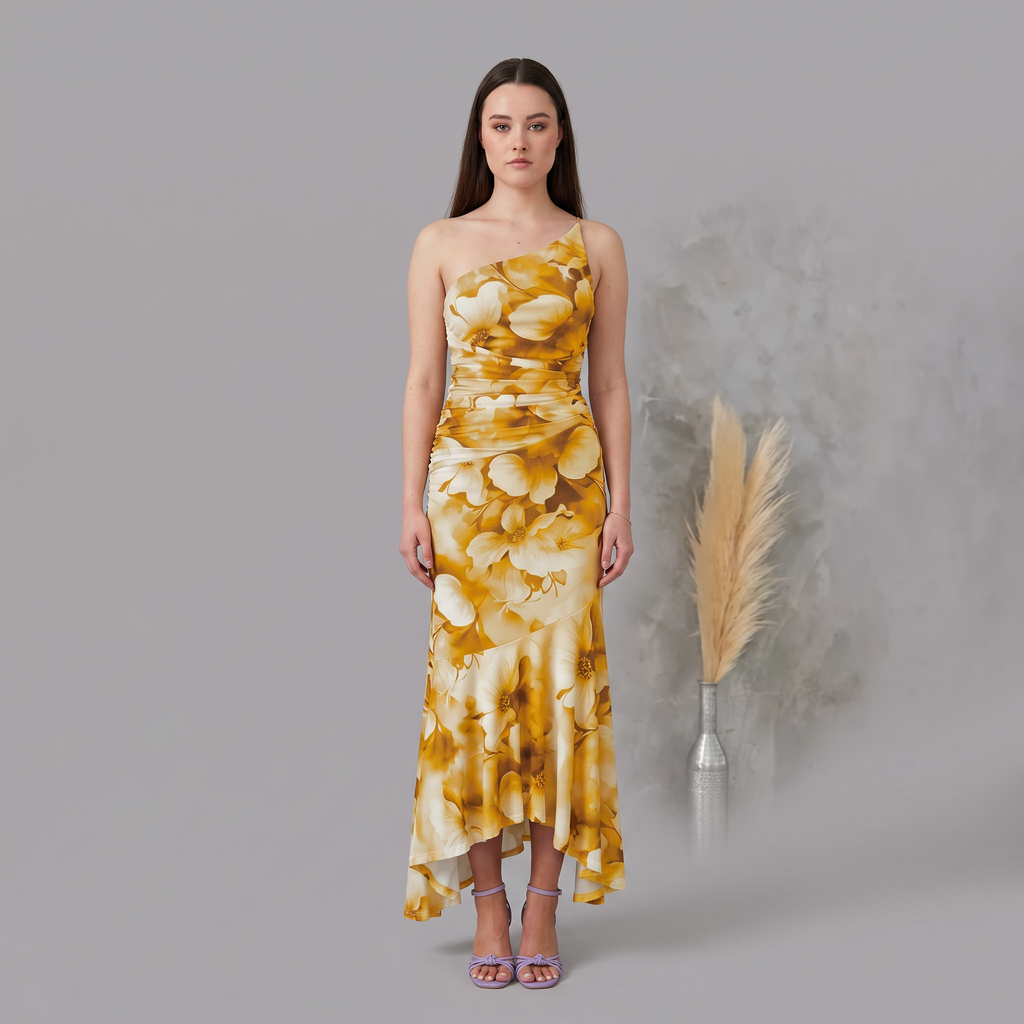 Floral A-Line Maxi Dress