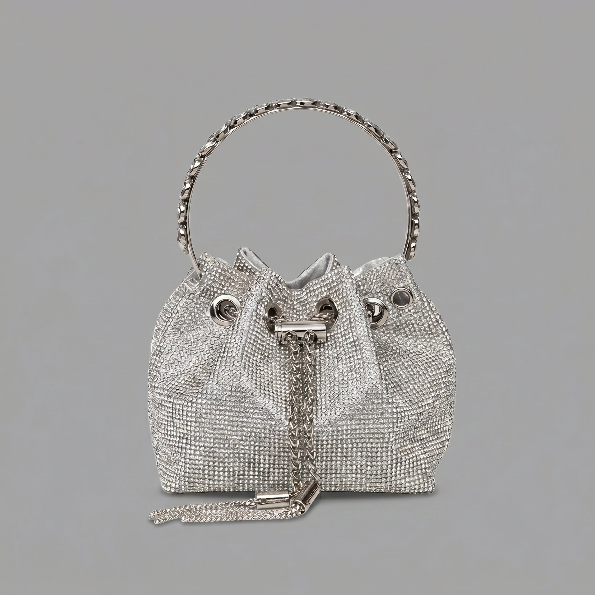Rhinestone Crystal-Embellished Mini Evening Clutch