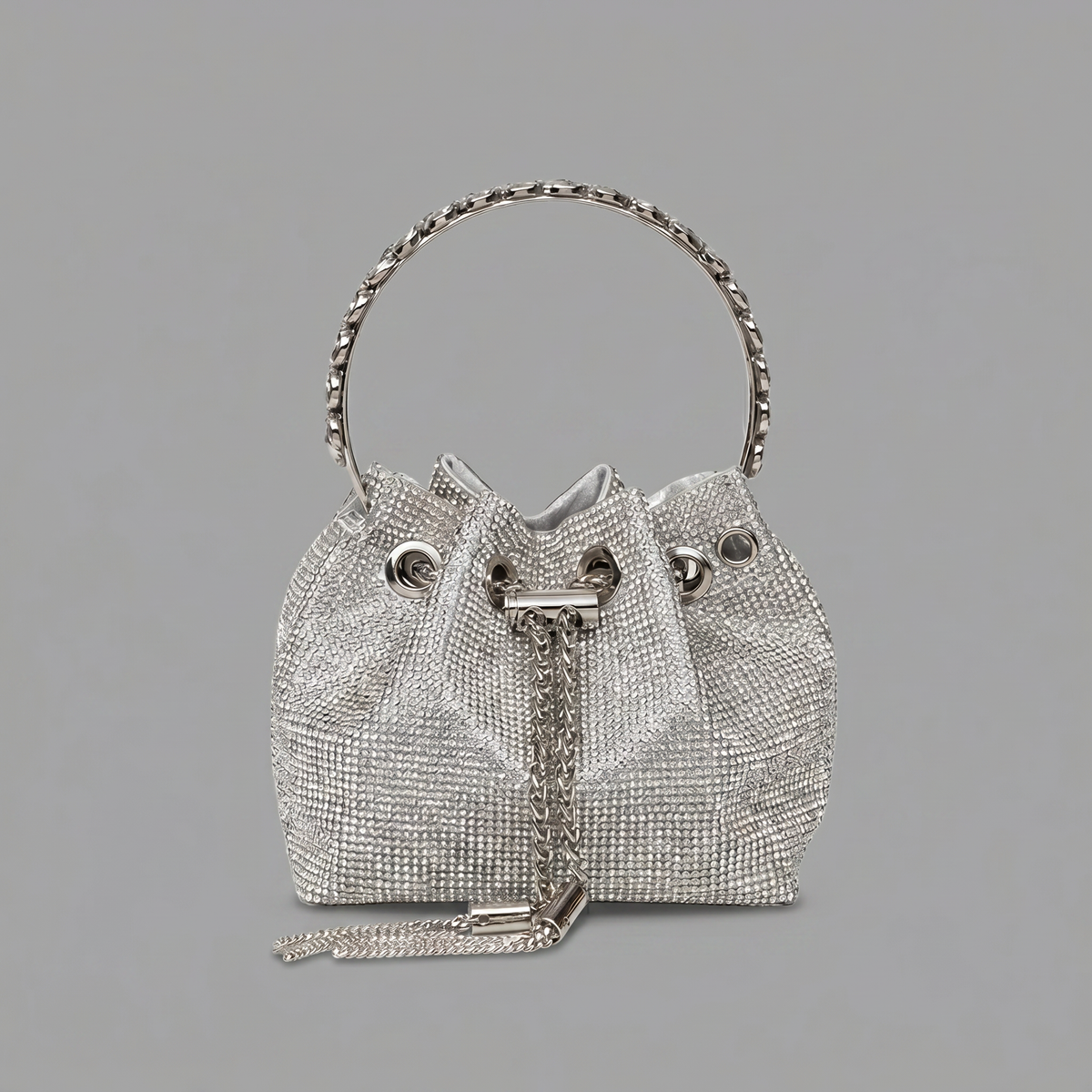 Rhinestone Crystal-Embellished Mini Evening Clutch
