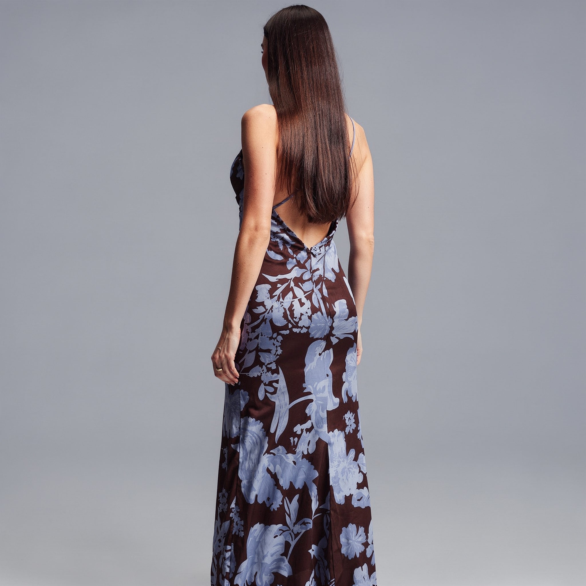 Floral A-Line Midi Dress