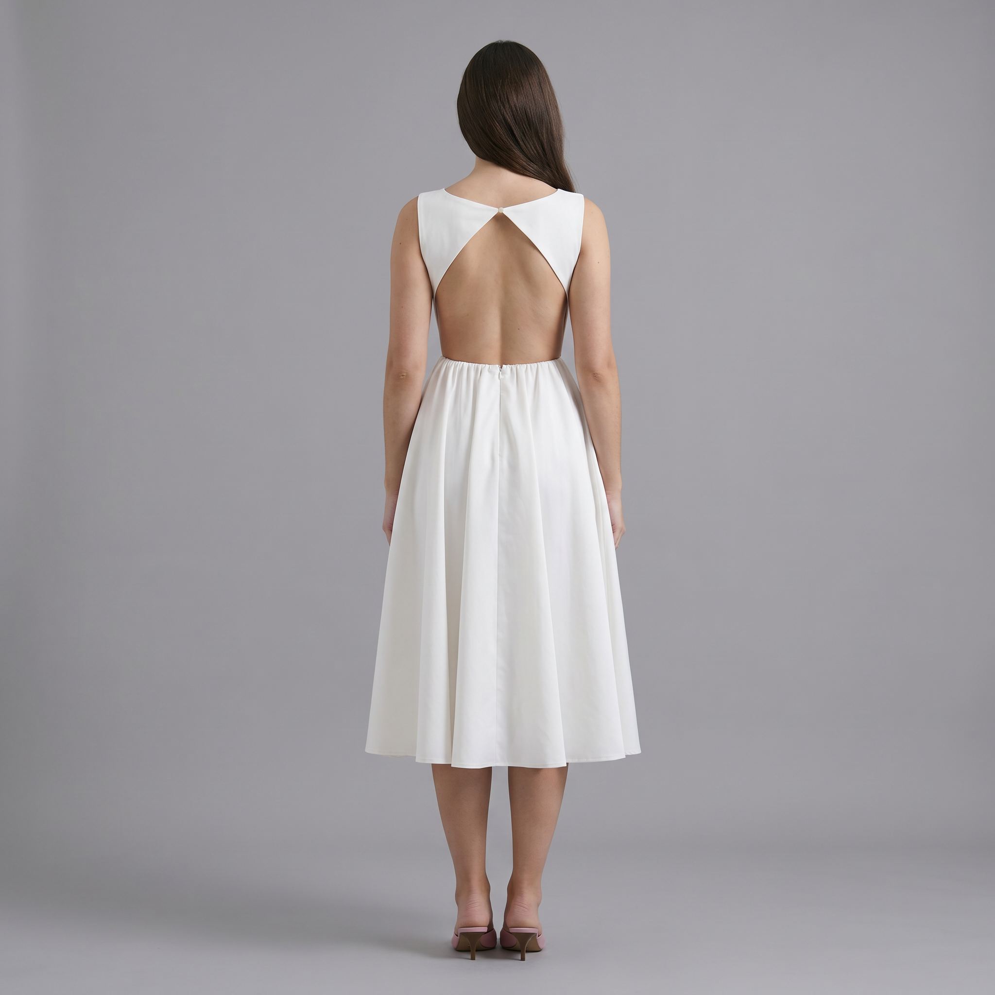 Solid A-Line Maxi Dress