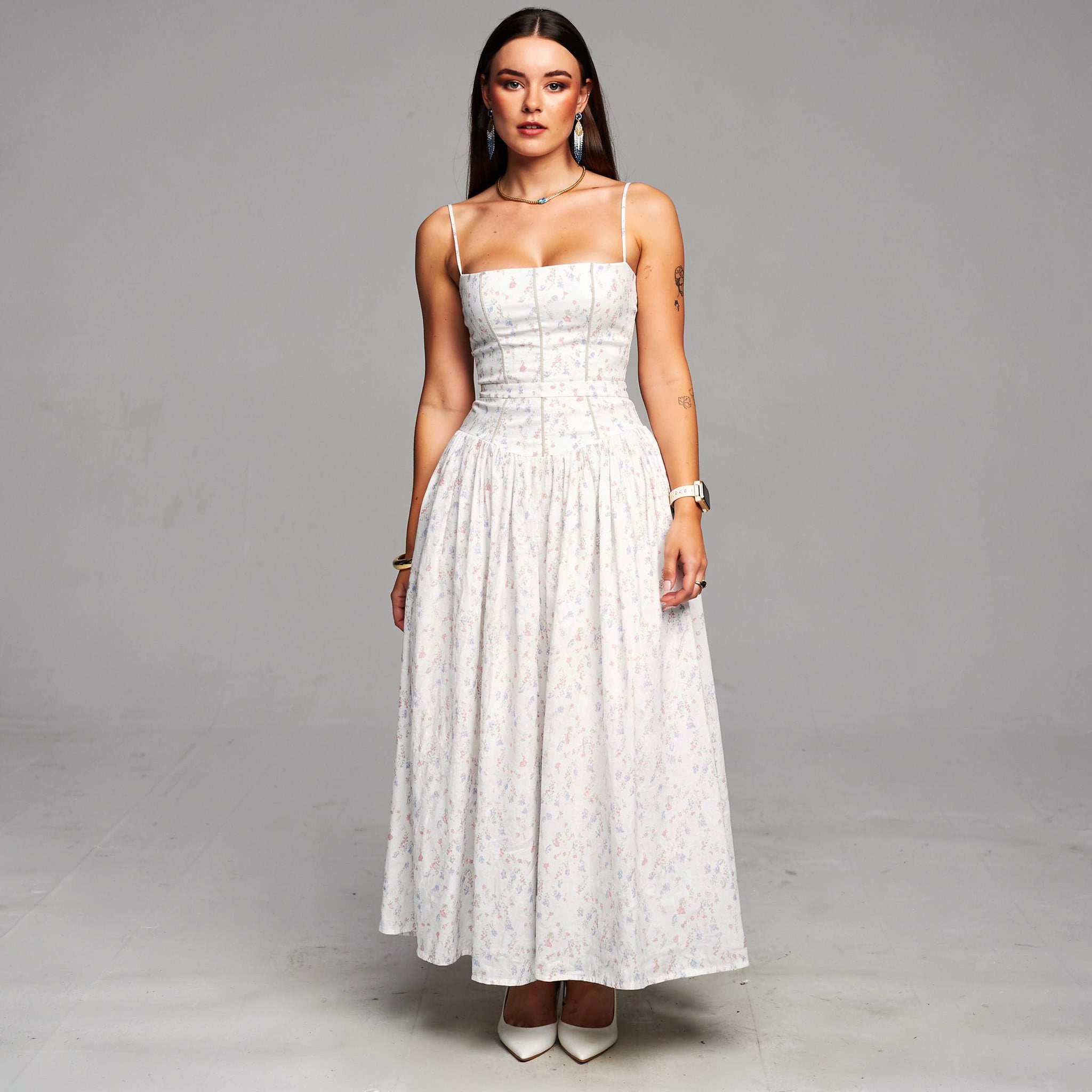 Floral Strapless Dress