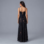 Printed Square Neck A-Line Maxi Dress