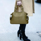 Vegan Leather Large Satchel Bag