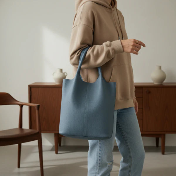 Genuine Leather Mini Tote Bag