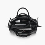 Croc-Embossed Genuine Leather Large Tote Bag