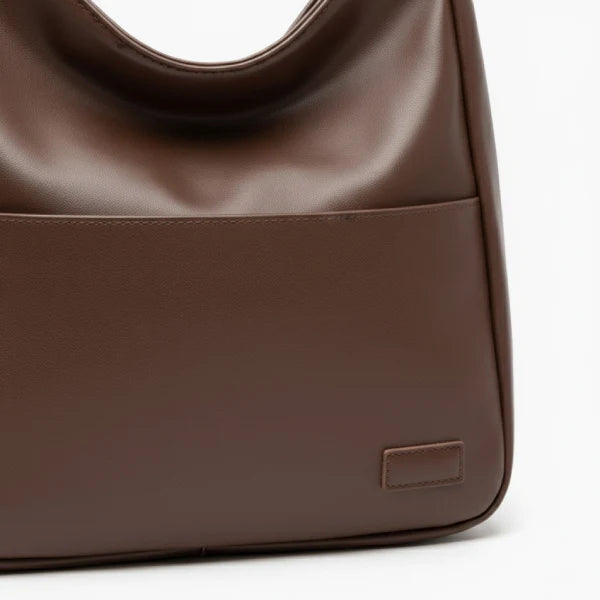 Vegan Leather Large Shoulder Bag