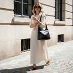 Vegan Leather Large Shoulder Bag