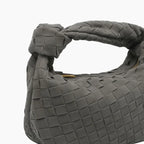 Woven Vegan Leather Hobo Bag