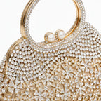 Rhinestone Crystal-Embellished Mini Evening Clutch